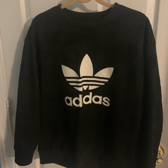adidas oversized jacquard crew neck - Picture 1 of 3